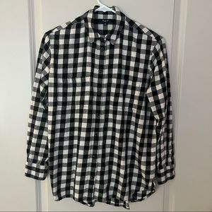 Madewell women’s long sleeve plaid flannel button down shirt | size Extra Small